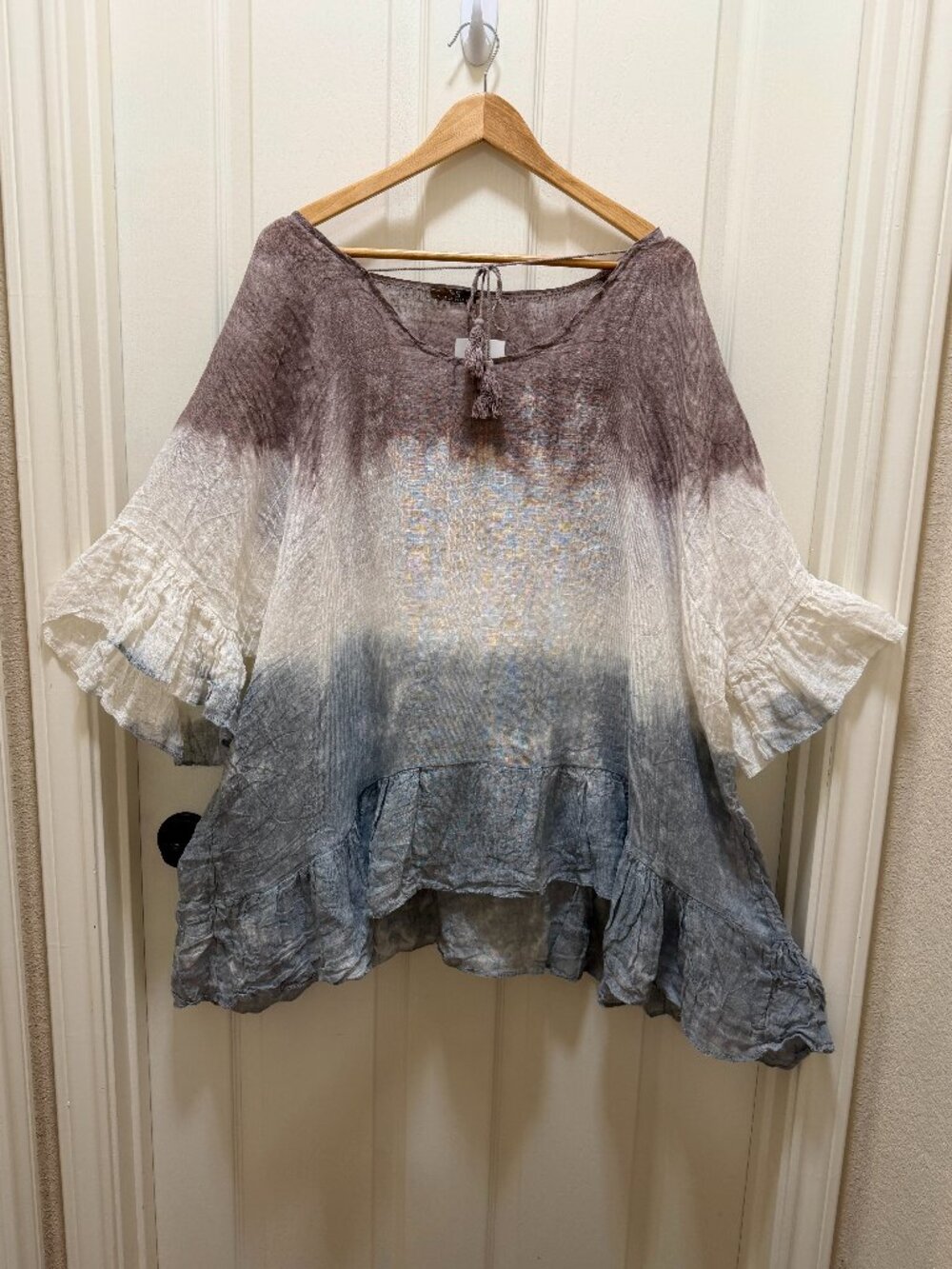 JS Millenium Italy Women's 100% Linen Relaxed Oversized Tunic Top Swim Coverup